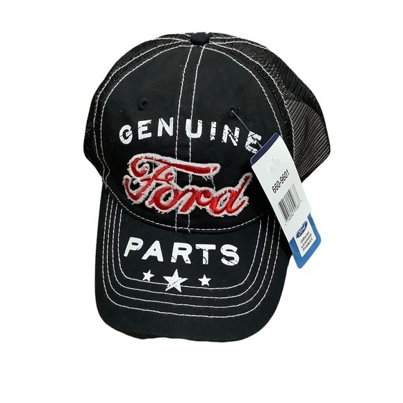 Ford Other - Ford Parts Genuine Baseball Hat Snap Back One Size Black Red Trucker Unisex NWT